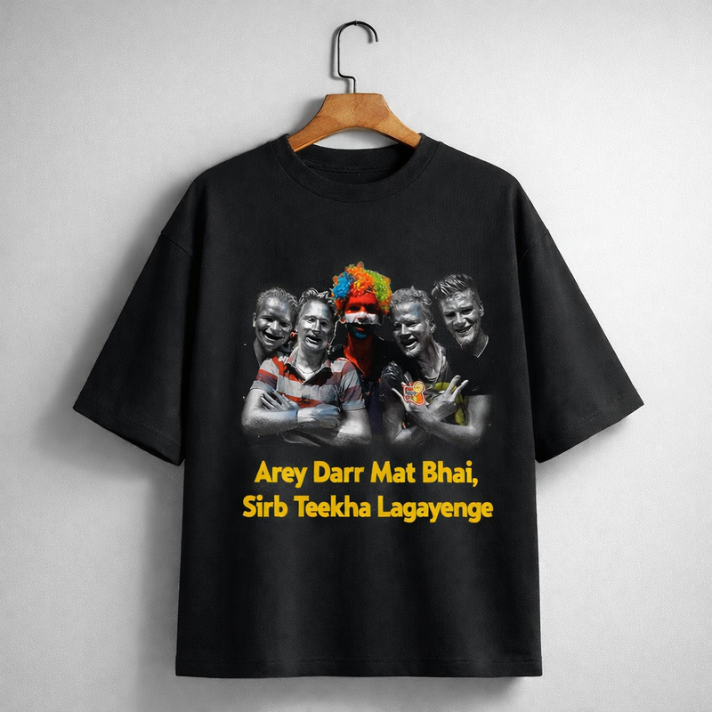 Teekha Squad Edition Oversized Holi Tshirt - Bakwaas Wears