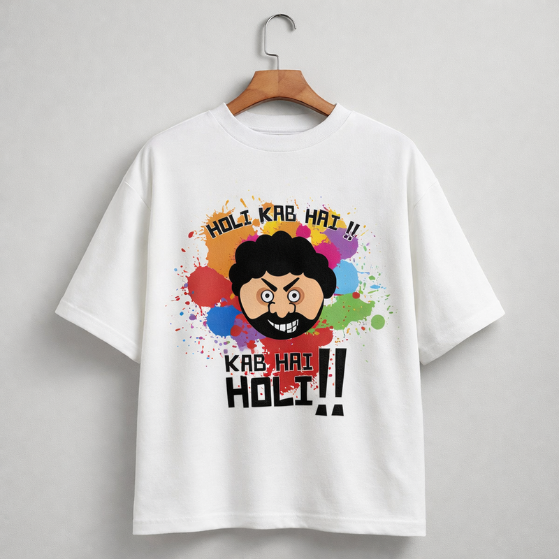 Holi Kab Hai Meme Blast Holi Tshirt - Bakwaas Wears