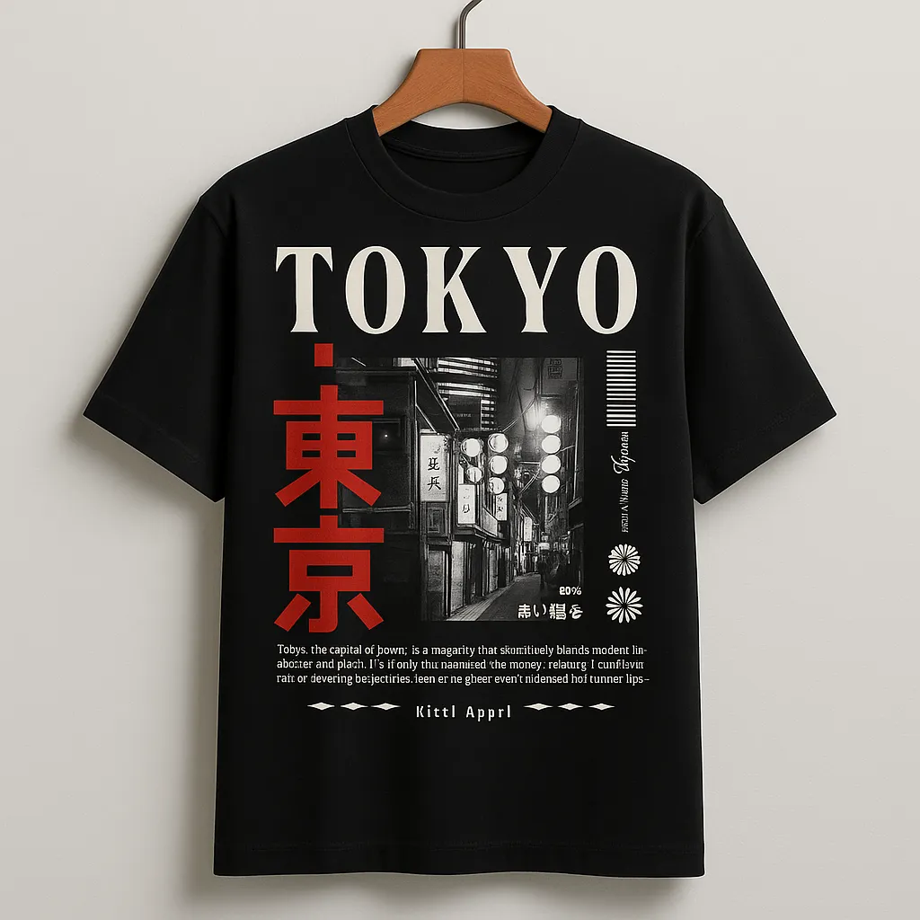 Tokyo Afterdark – Neon Silence Edition Tshirt (S, Black)