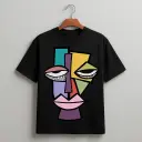 Chromatic Cubist Face - Tshirt